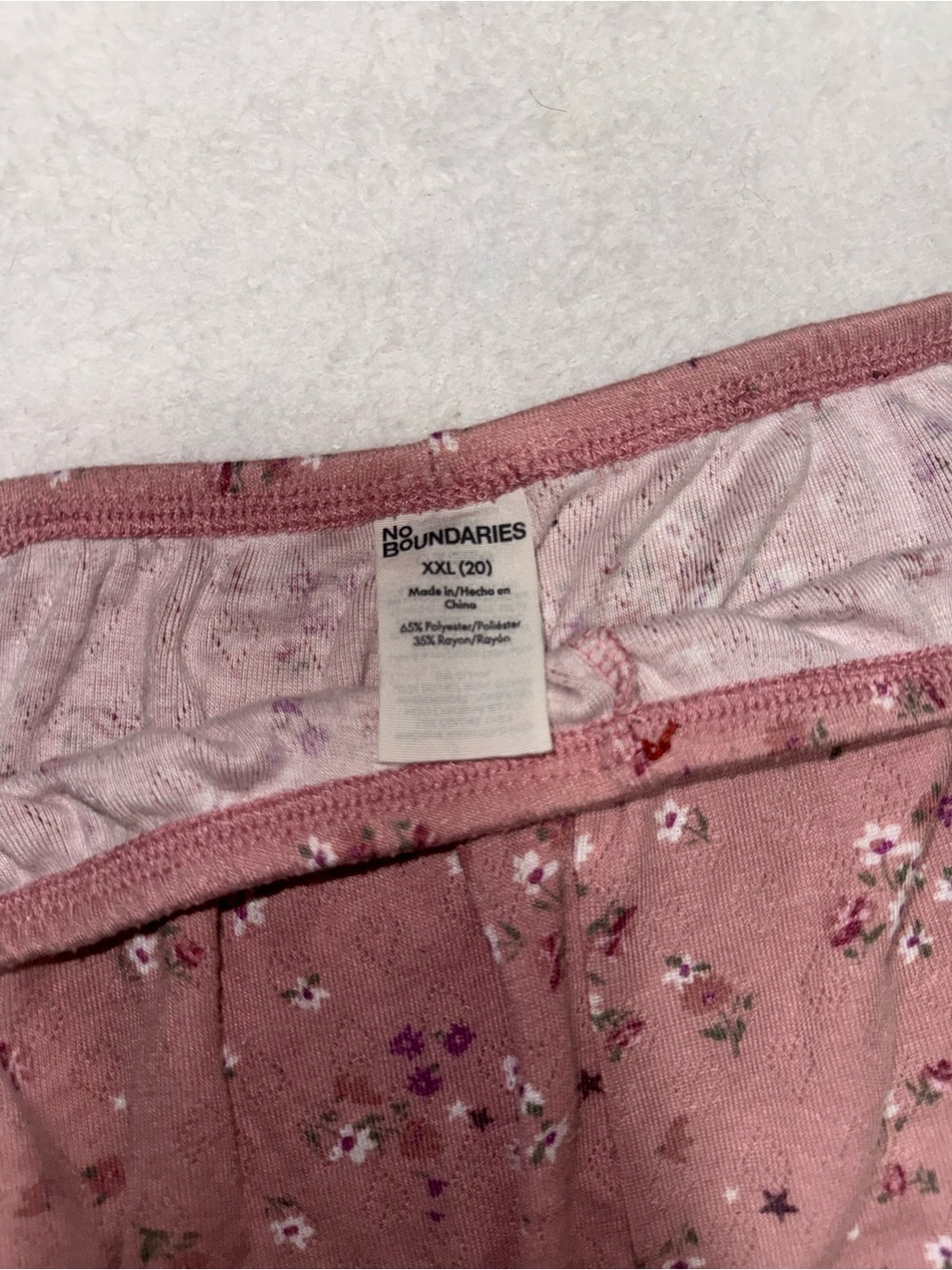 No Boundaries Dusty Rose Floral Cami & Shorts Set - Picture 3 of 3